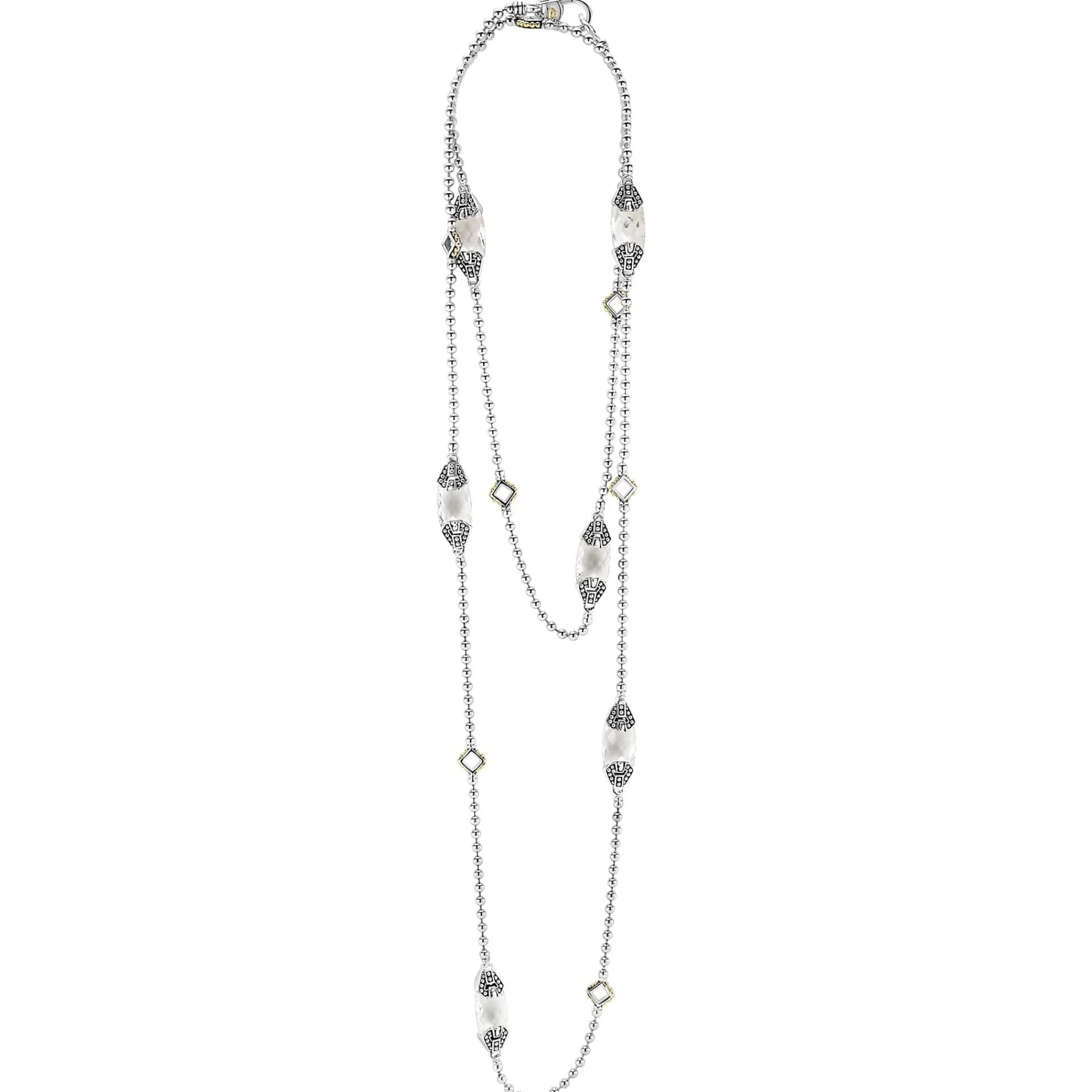 Flash Sale LAGOS Six Station White Topaz Necklace