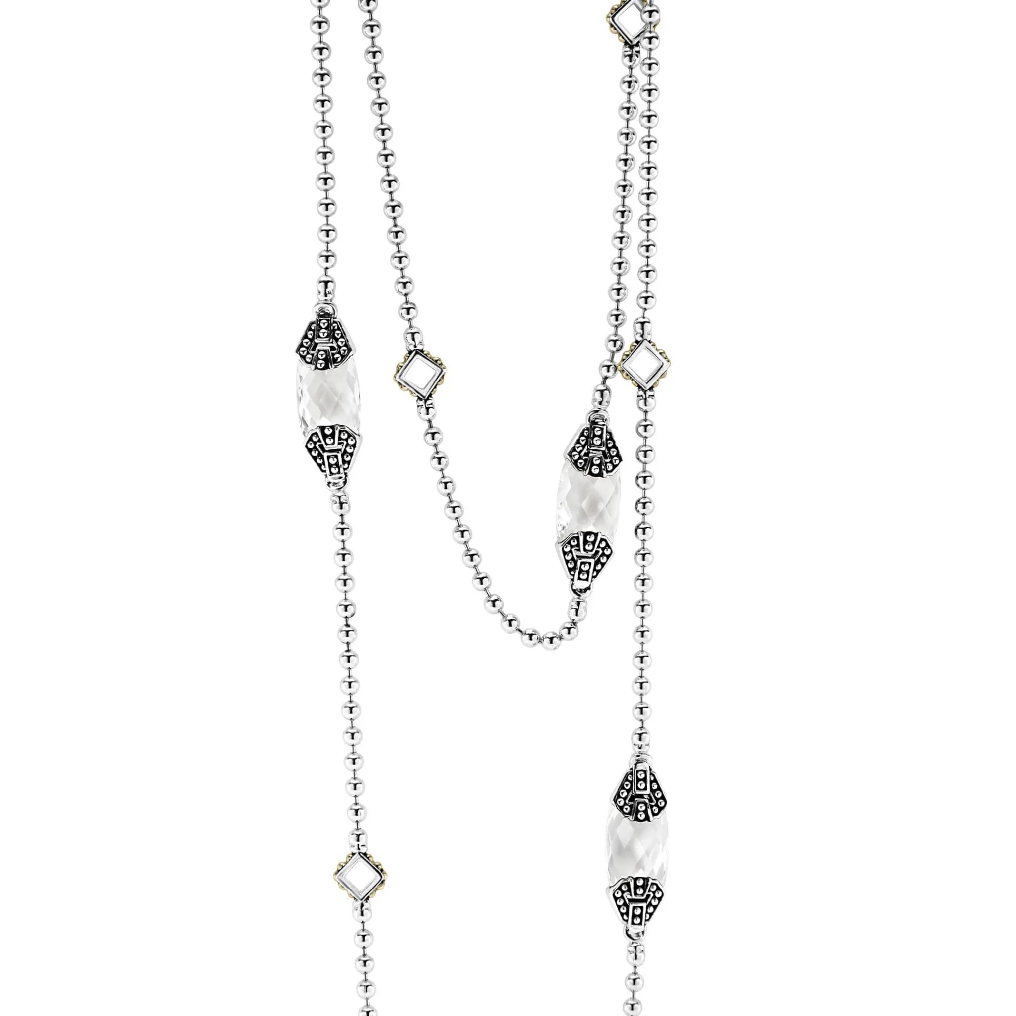 Flash Sale LAGOS Six Station White Topaz Necklace