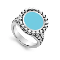 Outlet LAGOS Small Caviar Circle Ceramic Ring