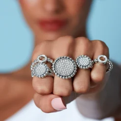Best Sale LAGOS Small Caviar Circle Diamond Ring