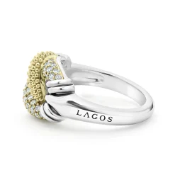 Store LAGOS Small Caviar Diamond Knot Ring