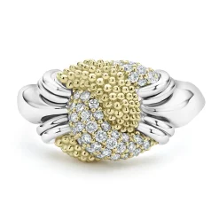 Shop LAGOS Small Caviar Diamond Knot Ring