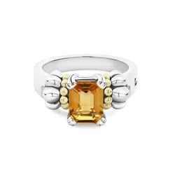 Fashion LAGOS Small Emerald-Cut Citrine Ring