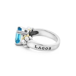 Discount LAGOS Small Emerald-Cut Swiss Blue Topaz Ring