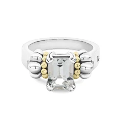 Flash Sale LAGOS Small Emerald-Cut White Topaz Ring