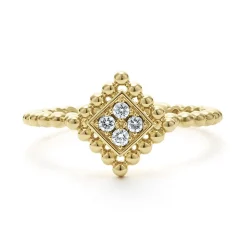 Fashion LAGOS Small 18K Gold Diamond Ring