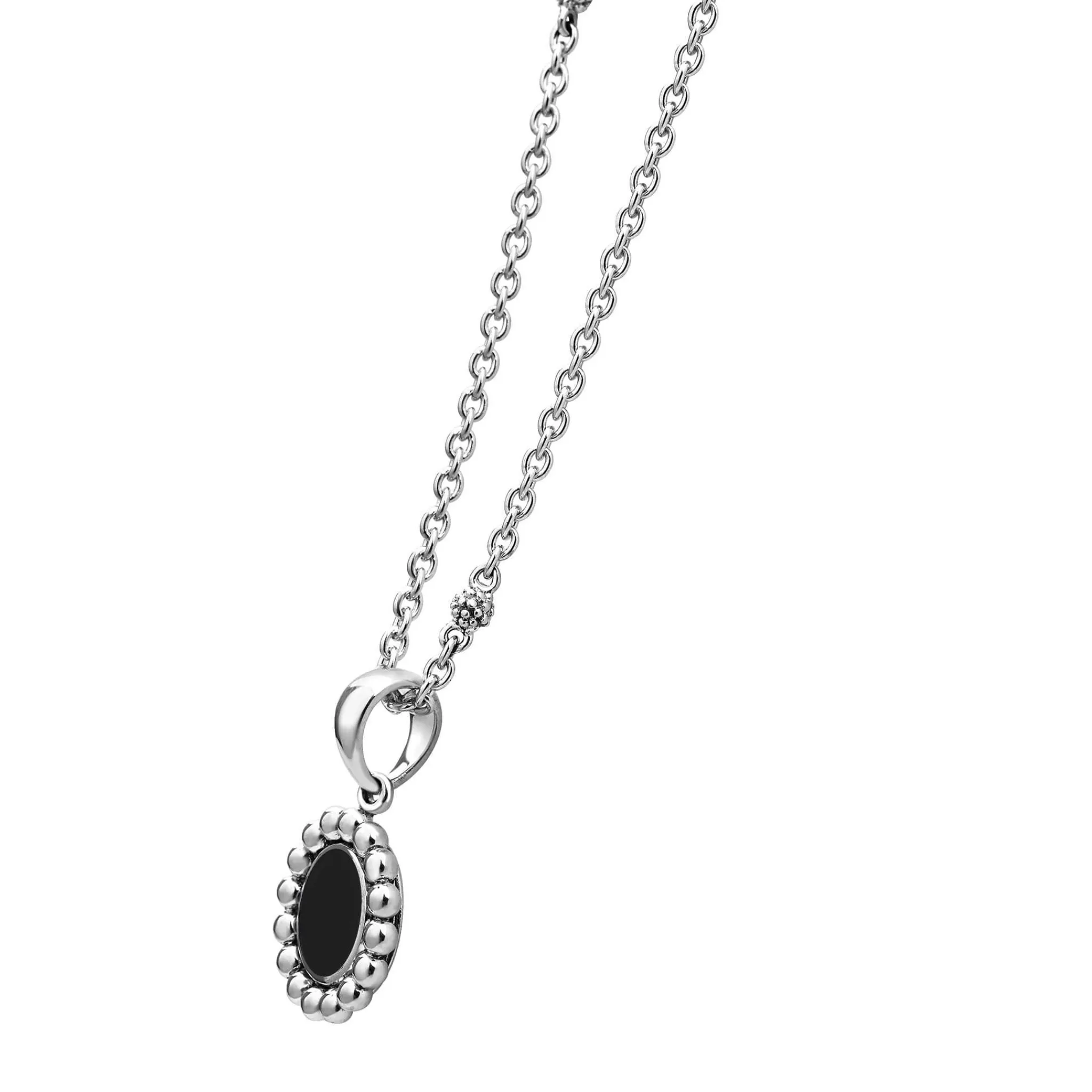 Sale LAGOS Small Onyx Circle Pendant Necklace
