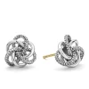 Discount LAGOS Small Silver Love Knot Stud Earrings