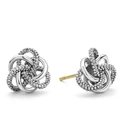 Discount LAGOS Small Silver Love Knot Stud Earrings
