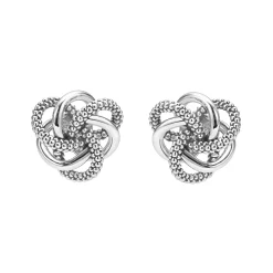 Discount LAGOS Small Silver Love Knot Stud Earrings