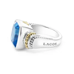 Clearance LAGOS Small Swiss Blue Topaz Statement Ring