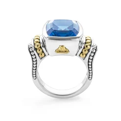 Clearance LAGOS Small Swiss Blue Topaz Statement Ring