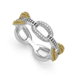 Cheap LAGOS Small Two-Tone Eternity Diamond Ring
