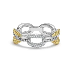 Cheap LAGOS Small Two-Tone Eternity Diamond Ring