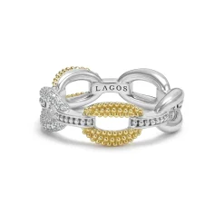 Cheap LAGOS Small Two-Tone Eternity Diamond Ring