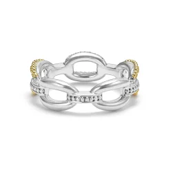 Cheap LAGOS Small Two-Tone Eternity Diamond Ring