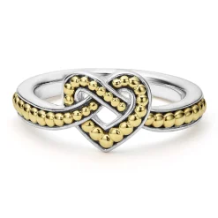 Shop LAGOS Small Two-Tone Heart Ring