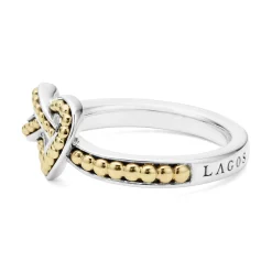 Shop LAGOS Small Two-Tone Heart Ring