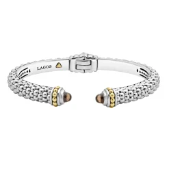 Cheap LAGOS Smokey Quartz Gemstone Cuff Bracelet
