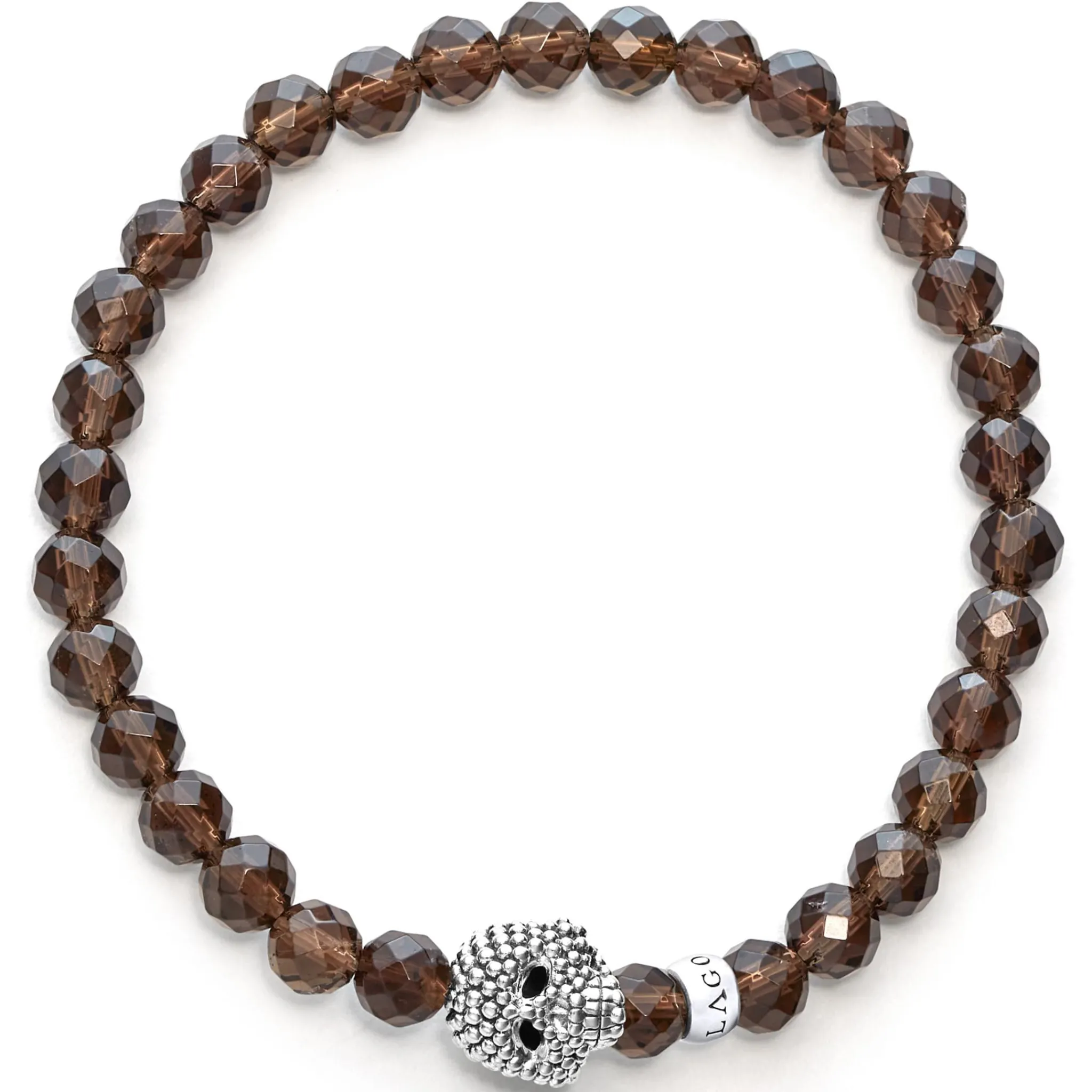 Shop LAGOS Smokey Quartz Skull Bracelet