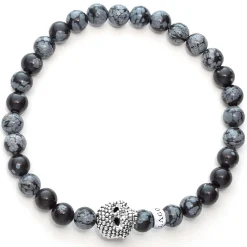 Best Sale LAGOS Snowflake Obsidian Skull Bracelet