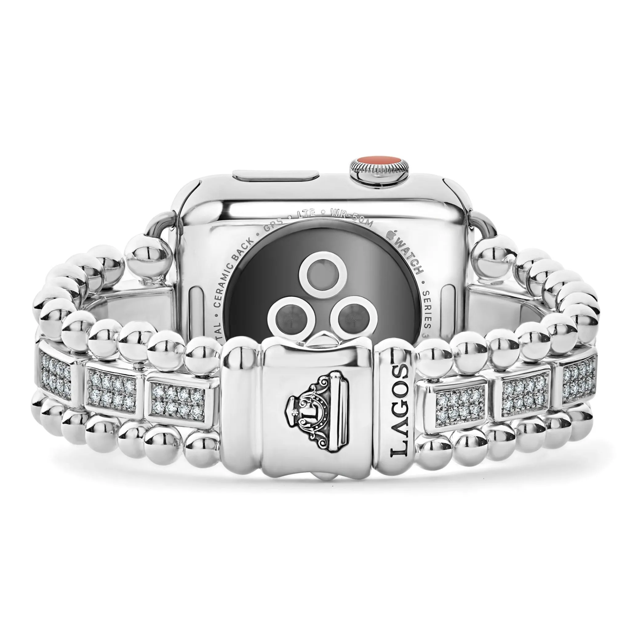 Clearance LAGOS Sterling Silver Full Diamond Watch Bracelet-38-45Mm