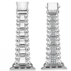 Clearance LAGOS Sterling Silver Full Diamond Watch Bracelet-38-45Mm