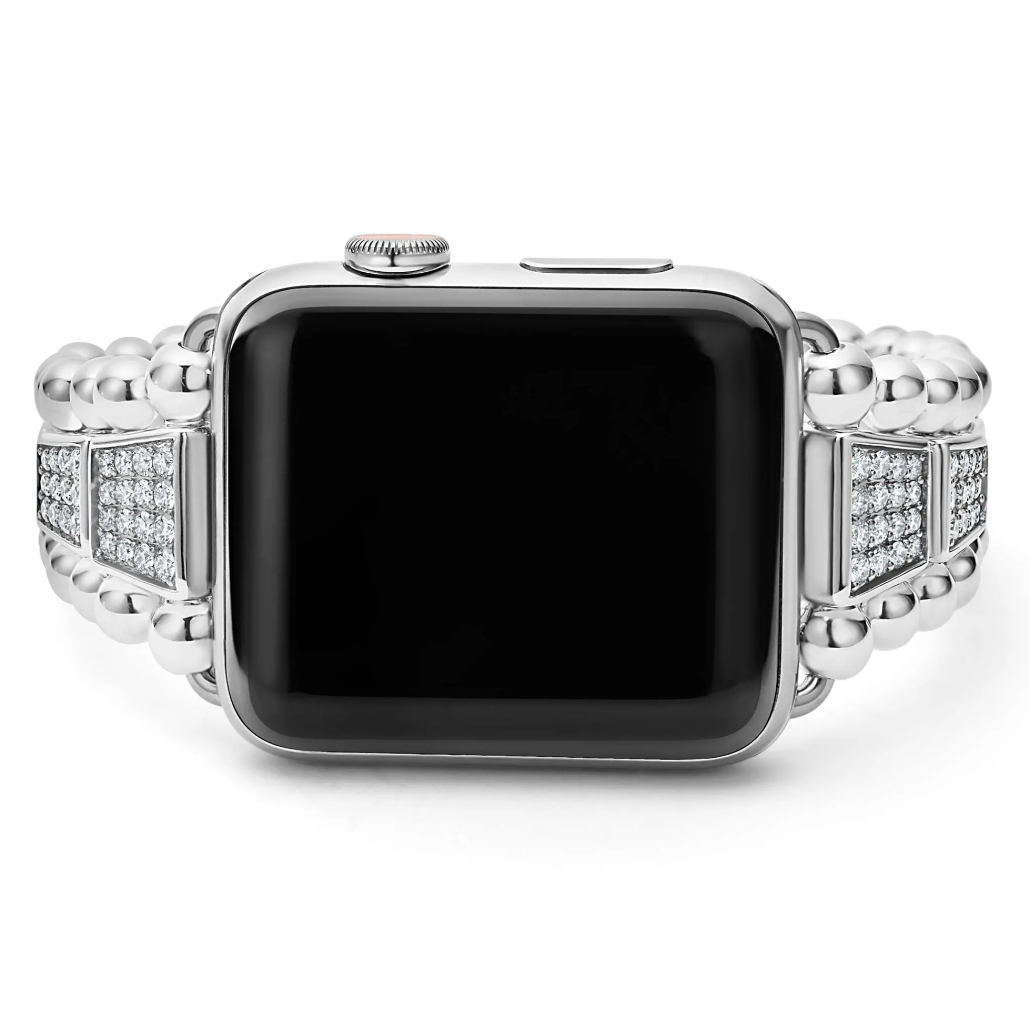 Discount LAGOS Sterling Silver Half Diamond Watch Bracelet-42-49Mm