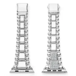 Best Sale LAGOS Sterling Silver Half Diamond Watch Bracelet-42-49Mm