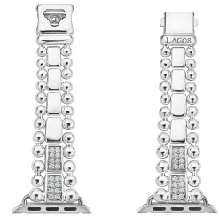 Sale LAGOS Sterling Silver Half Diamond Watch Bracelet-38-45Mm