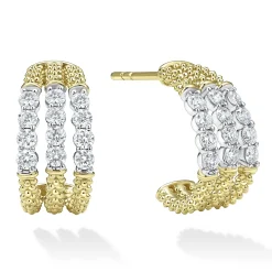 Outlet LAGOS Superfine Diamond Hoop Earrings