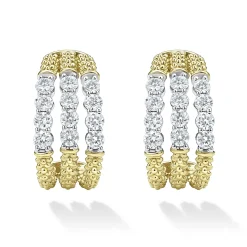 Best LAGOS Superfine Diamond Hoop Earrings