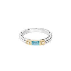 Cheap LAGOS Swiss Blue Topaz And Diamond Stacking Ring