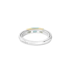 Cheap LAGOS Swiss Blue Topaz And Diamond Stacking Ring