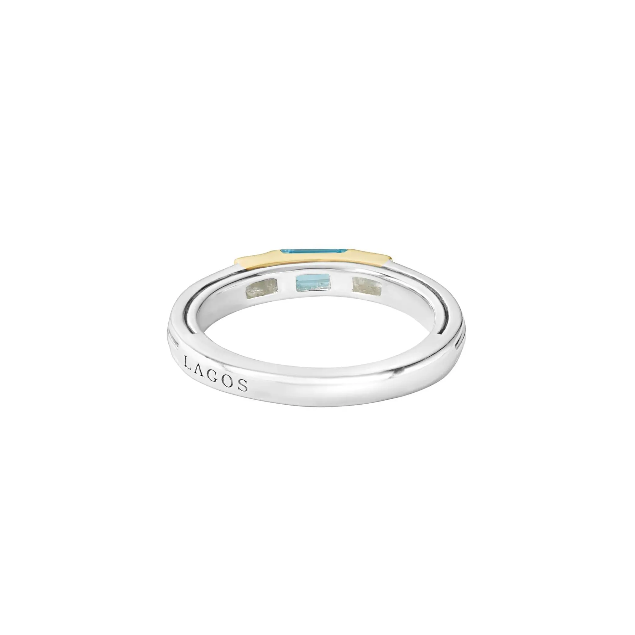 Cheap LAGOS Swiss Blue Topaz And Diamond Stacking Ring