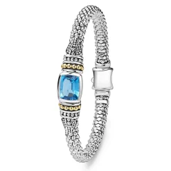 Best LAGOS Swiss Blue Topaz Caviar Bracelet | 6Mm