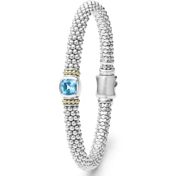Hot LAGOS Swiss Blue Topaz Caviar Bracelet | 6Mm