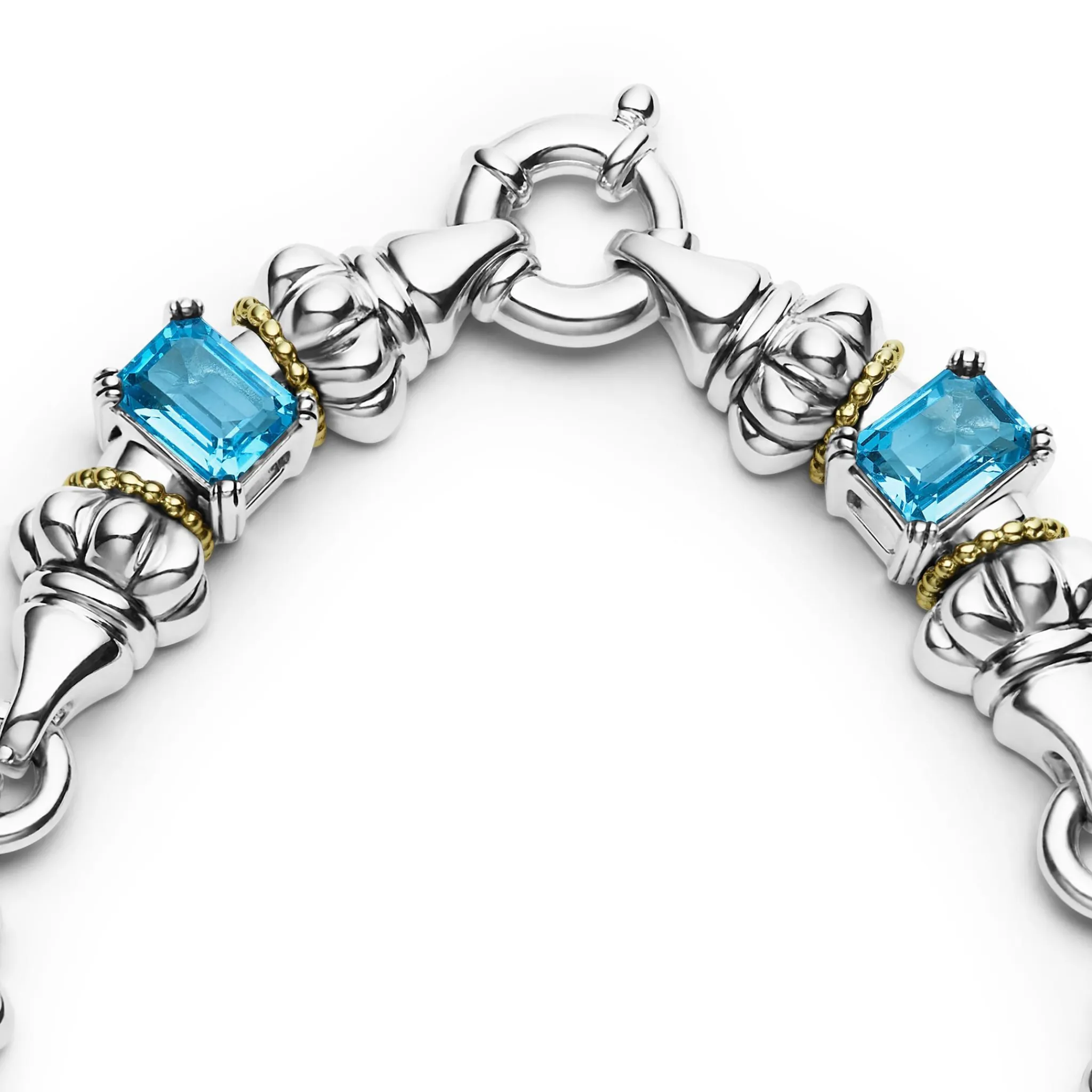 Clearance LAGOS Swiss Blue Topaz Caviar Necklace