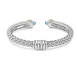 New LAGOS Swiss Blue Topaz Cuff Bracelet | 8Mm