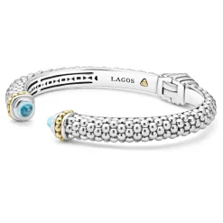 Clearance LAGOS Swiss Blue Topaz Cuff Bracelet | 8Mm
