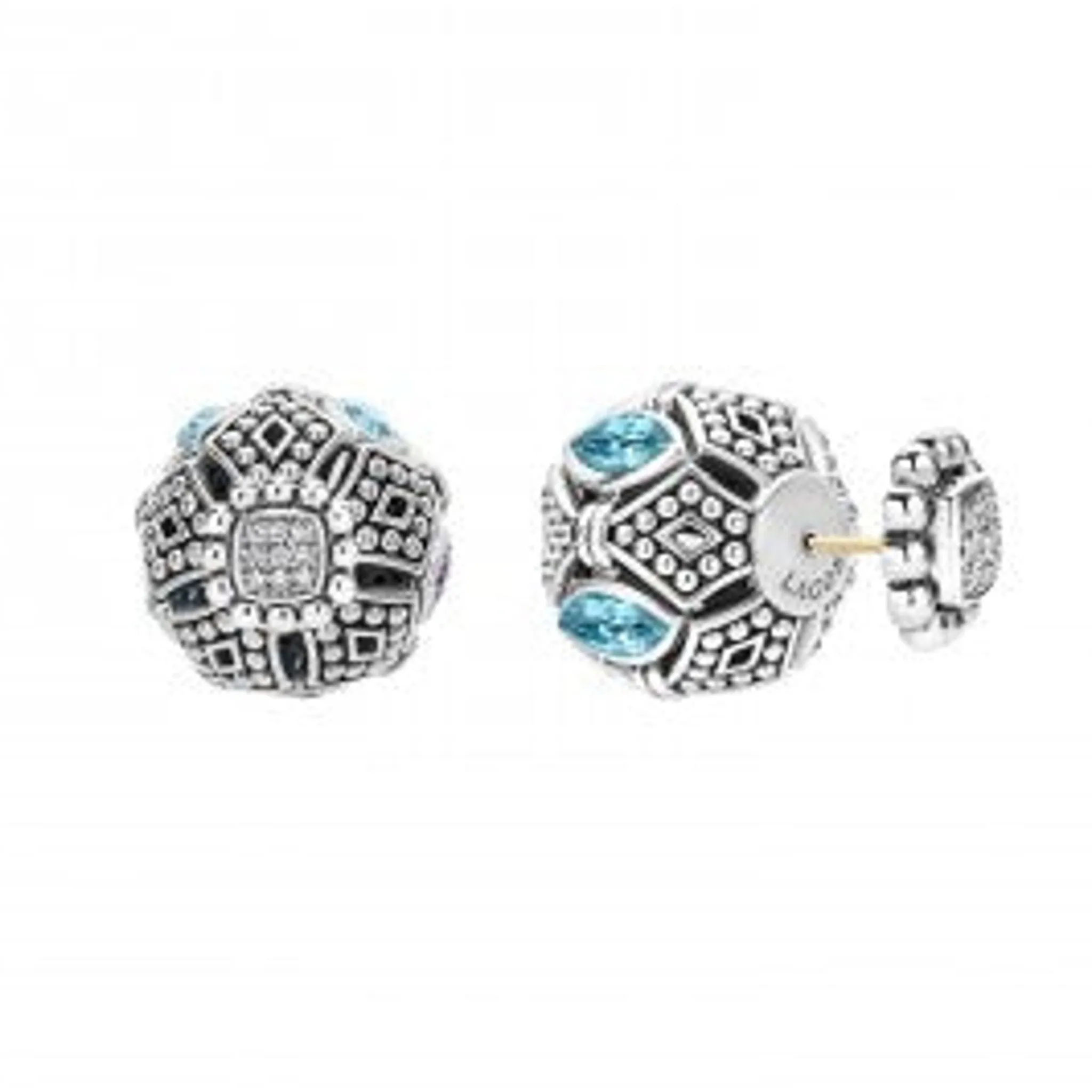Online LAGOS Swiss Blue Topaz Earring Backs