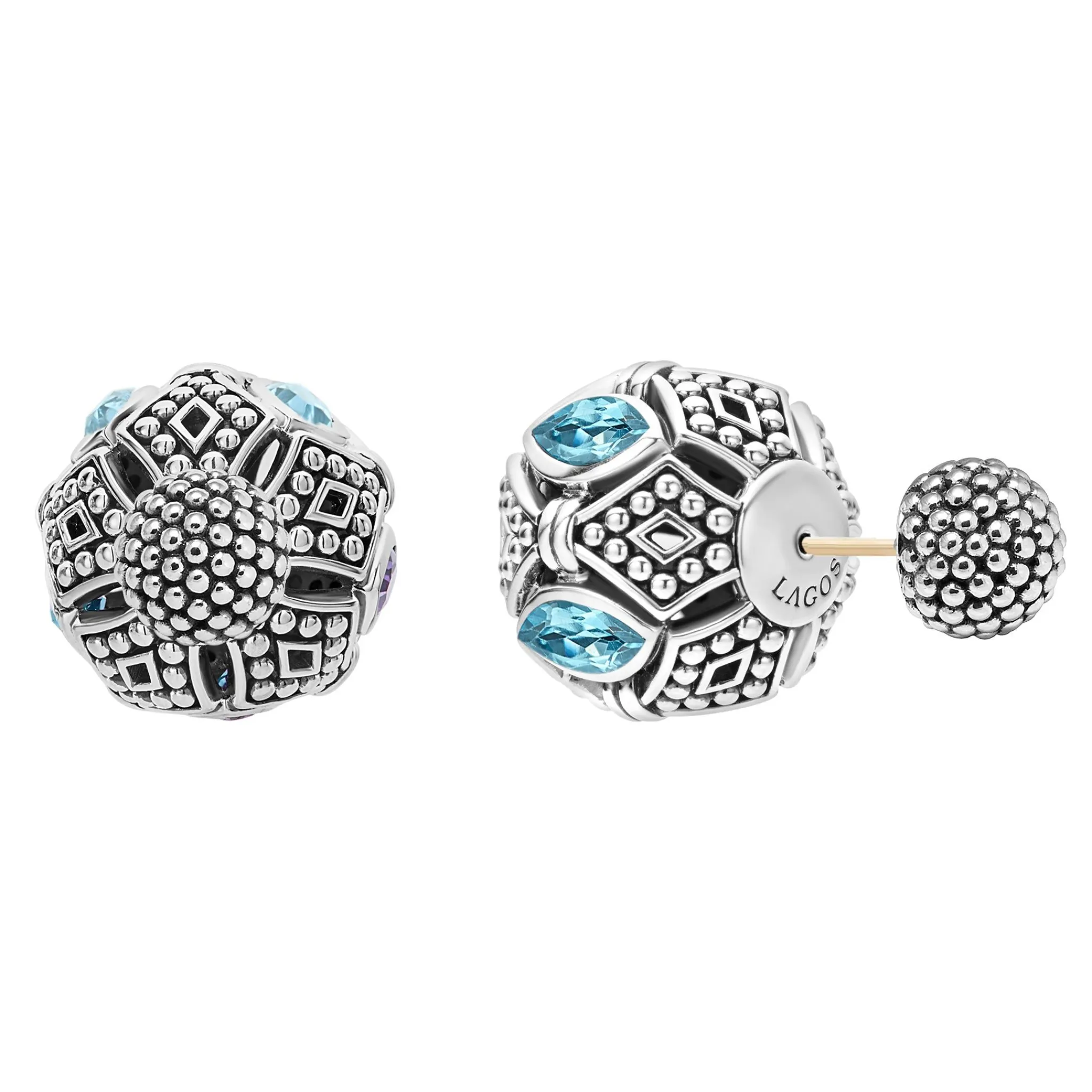 Online LAGOS Swiss Blue Topaz Earring Backs