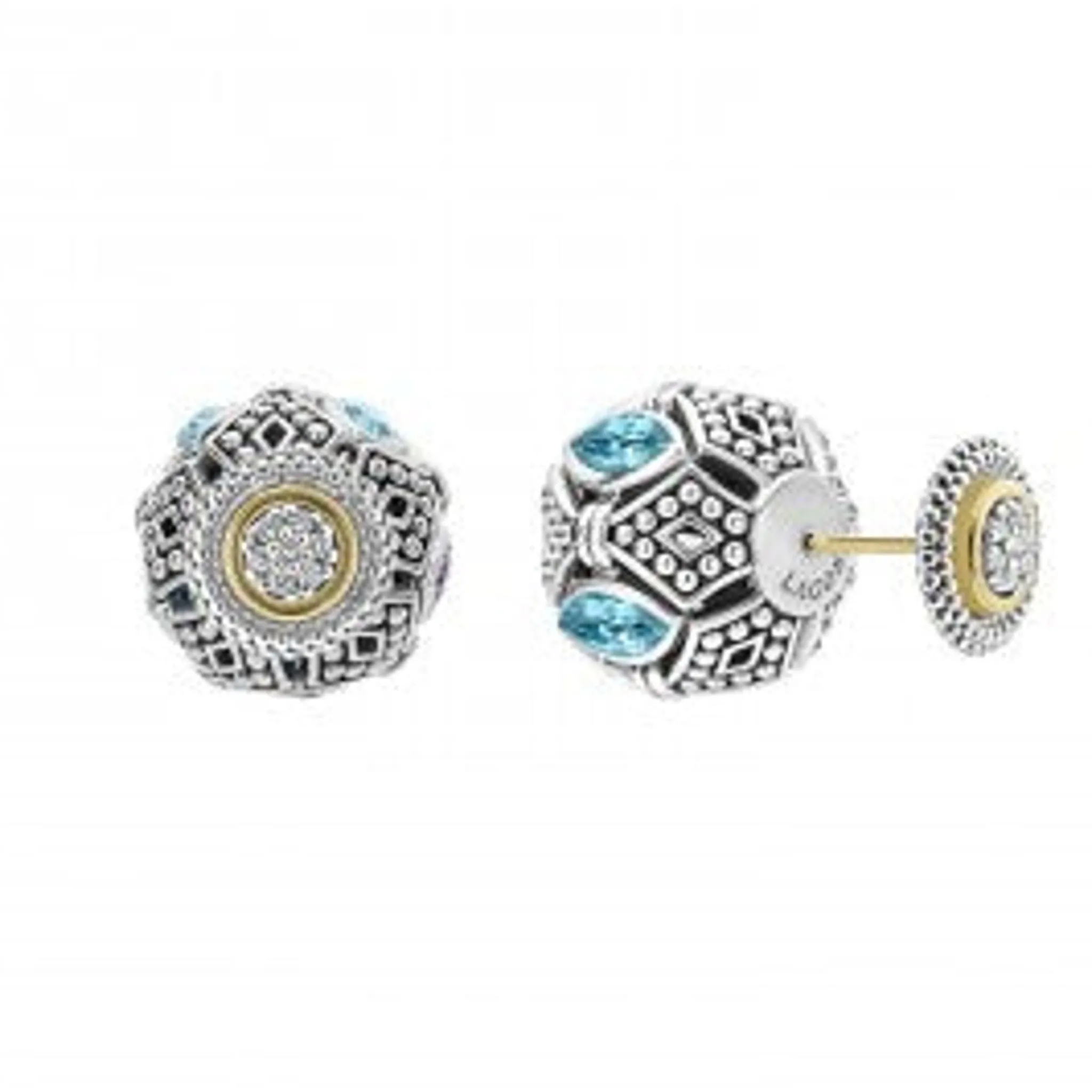 Online LAGOS Swiss Blue Topaz Earring Backs