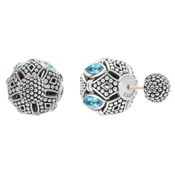 New LAGOS Swiss Blue Topaz Earring Backs