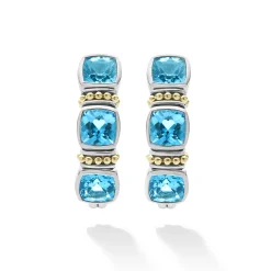 Store LAGOS Swiss Blue Topaz Hoop Earrings