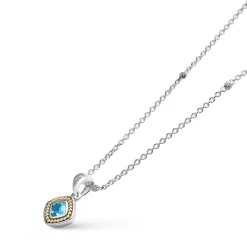Cheap LAGOS Swiss Blue Topaz Pendant Necklace
