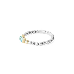 Best LAGOS Swiss Blue Topaz Stacking Ring With Diamonds