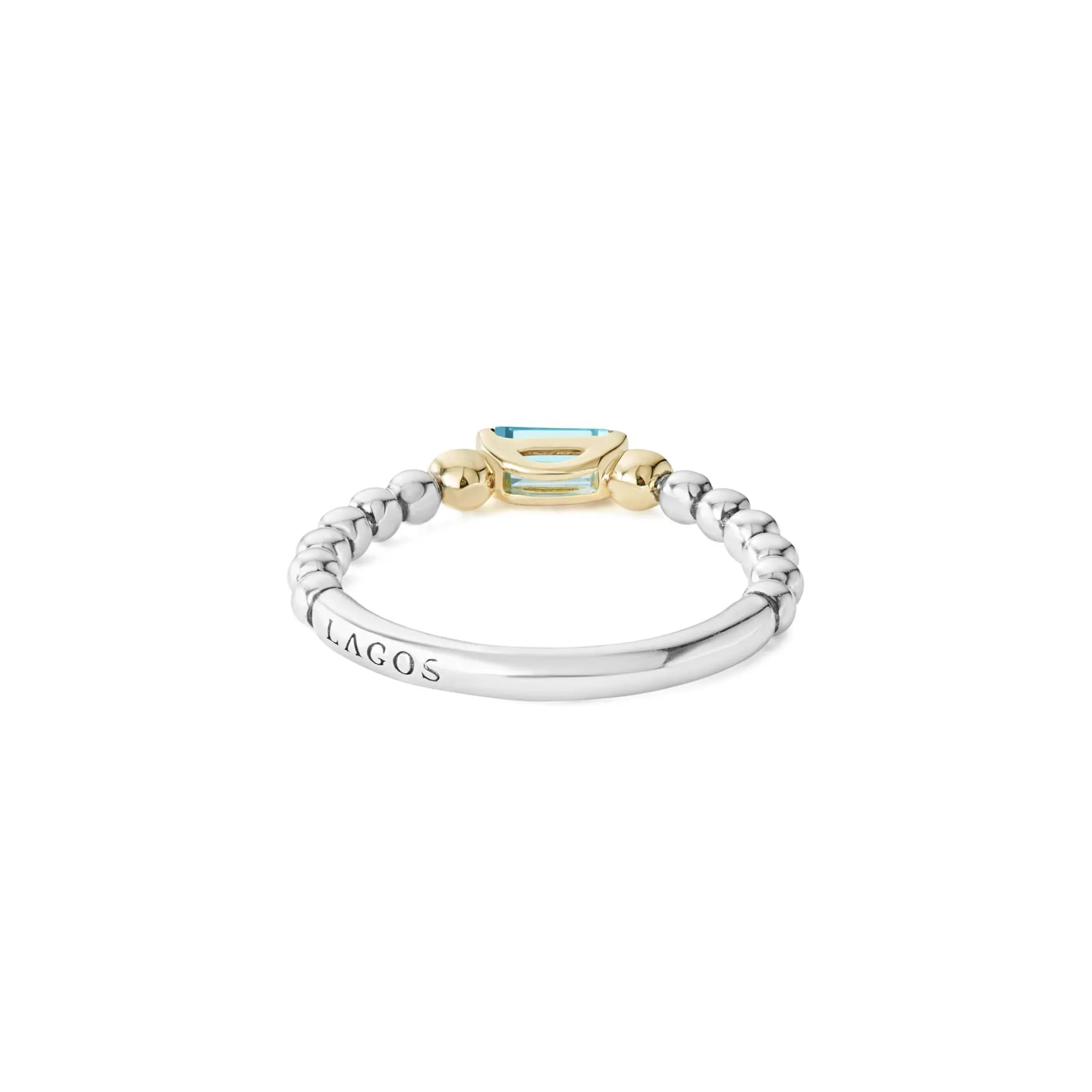Sale LAGOS Swiss Blue Topaz Stacking Ring With Diamonds