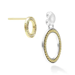 Cheap LAGOS The Drop Double Circle Diamond Drop Earrings