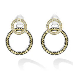 Cheap LAGOS The Drop Double Circle Diamond Drop Earrings